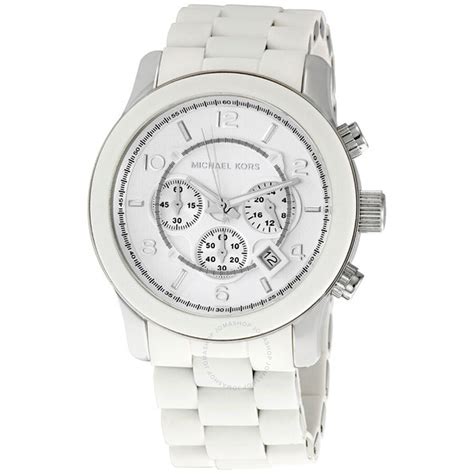 michael kors runway white chrono mens watch mk8108